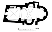 Троицкая церковь: план авторства Ольги Пламеницкой, сделанный на основе материалов раскопок 1993 – 1994 годов