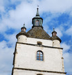 Верхние ярусы колокольни Николаевской церкви, перестроенные в середине 18 века. Южный фасад