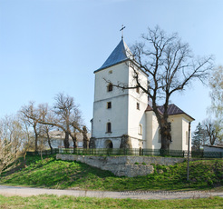 Костел в Дунаеве: общий вид с запада