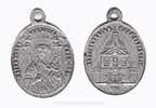 Медальон с изображением иконы Армянской Богородицы и костёла Св. Николая, 1881 год
