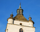 Верхние ярусы колокольни Николаевской церкви, перестроенные в середине 18 века. Южный фасад