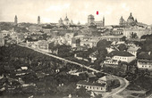 Каменец-Подольский: вид на город и Петропавловский собор с юго-востока