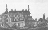 Подгорцы: вид на замок с юго-запада, рисунок 1849 года