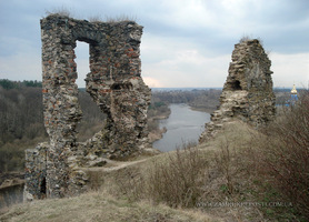 Губковский замок: вид на руины с северо-востока