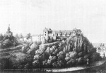 Свиржский замок - литография Петра Пиллера