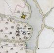 Фрагмент карты города Озёрная из атласа имений Радзивиллов в Золочевской волости