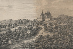 Подгорецкий замок на литографии Кароля Ауера, около 1837 года