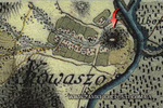 Квасово на карте 2-ой половины 18 века