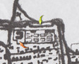 Монастырь в Лешневе на карте 2-ой половины 18 века
