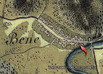Бене на карте 2-ой половины 18 века