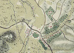 Середнянский замок на фрагменте австрийской карты 2-ой половины 18 века