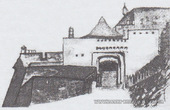 Рисунок ворот Хустского замка