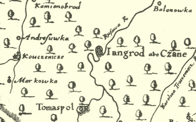 Стена (Янград) на карте Боплана 1