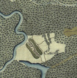 Село Эсень на фрагменте австрийской карты 2-ой половины 18 века