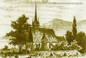 Костел в Вышково - старый рисунок