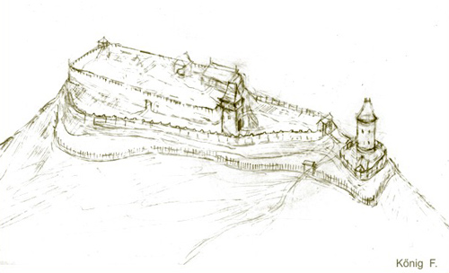 Броньковский замок - рисунок