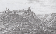 Старый Збараж - замок на рисунке 1830-х годов