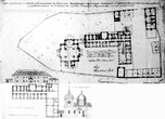 Комплекс Троицкого монастыря: плана 1835 года с имеющимися строениями и запланированными перестройками