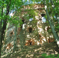 Добромильский замок: боковая стена надвратной башни