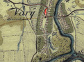 Костел в Варах на карте 2-ой половины 18 века